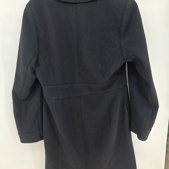 Vintage Pendleton Women Overcoat Trench Button Jacket Black Size 10 - Picture 4 of 7